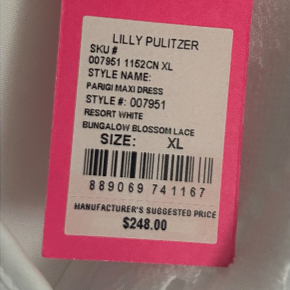 New Lilly Pulitzer Parigi Maxi Dress Resort White xl - Picture 9 of 9